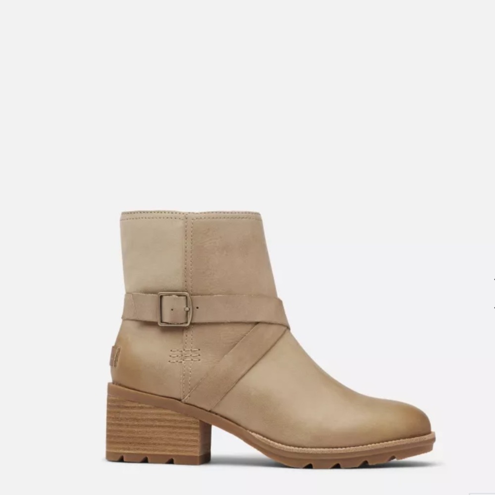 Sorel Cate Buckle Bootie Sandy Tan